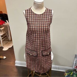 Zara multicolor Sheath Mini Dress Sleeveless Crew Neck